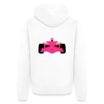 F1 #4 - Unisex Premium Organic Zip Hoodie - white - Back - Thijin (182cm)