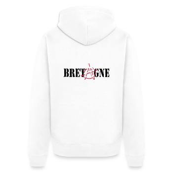 Anarchy Bretagne - Veste à capuche bio Premium Unisexe - blanc - Dos - Thijin (182cm)