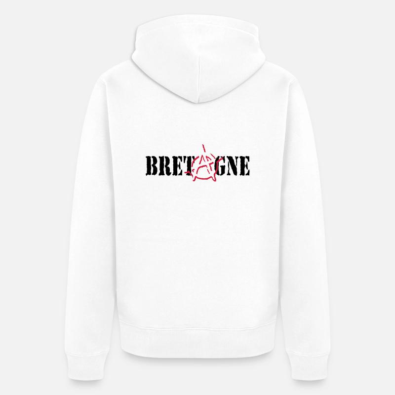 Anarchy Bretagne - Veste à capuche bio Premium Unisexe - blanc