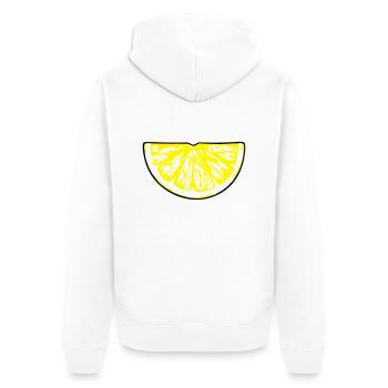 lemon_slice - Unisex Premium Organic Zip Hoodie - white - Back - Thijin (182cm)