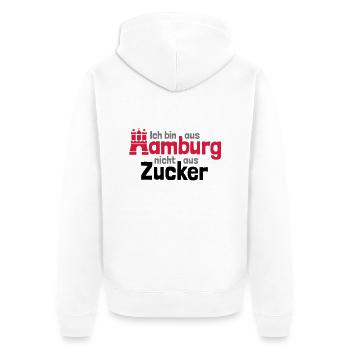 Je suis de Hambourg - Veste à capuche bio Premium Unisexe - blanc - Dos - Thijin (182cm)