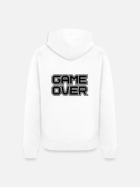 Game over - Unisex Premium Organic Zip Hoodie - white
