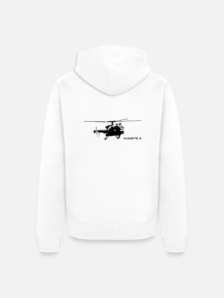 Alouette III - Unisex Premium Bio Zip Hoodie - Weiß
