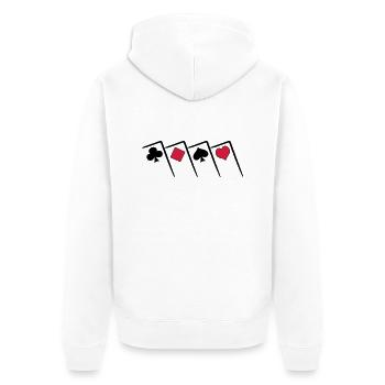 Pokern Poker all in Texas Holdem Karten Shirt - Veste à capuche bio Premium Unisexe - blanc - Dos - Thijin (182cm)