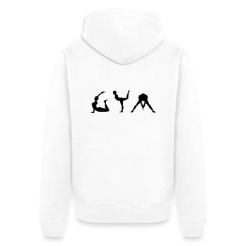 gym gymnastique gymnastique féminine - Veste à capuche bio Premium Unisexe - blanc - Dos - Thijin (182cm)