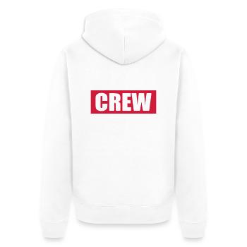 crew - Unisex Premium Bio Zip Hoodie - Weiß - Hinten - Thijin (182cm)