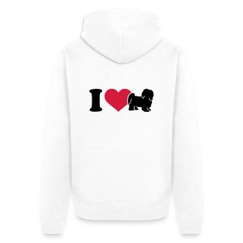 I love Havanese - Veste à capuche bio Premium Unisexe - blanc - Dos - Thijin (182cm)