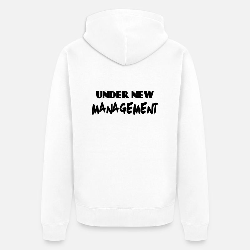 Under new Management - Unisex Premium Bio Zip Hoodie - Weiß
