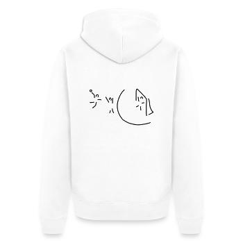 handballer vor tor - Unisex Premium Bio Zip Hoodie - Weiß - Hinten - Thijin (182cm)