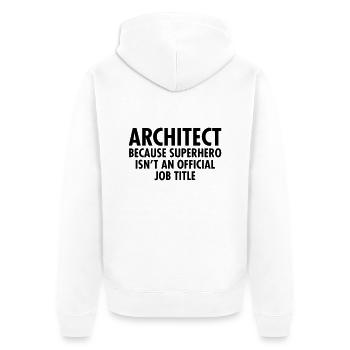 Architect - Superhero - Veste à capuche bio Premium Unisexe - blanc - Dos - Thijin (182cm)
