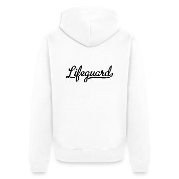 Maître-nageur - Veste à capuche bio Premium Unisexe - blanc - Dos - Thijin (182cm)