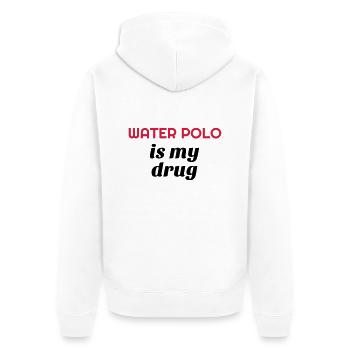 Water Polo / Water-Polo / Sport / Poloïste - Veste à capuche bio Premium Unisexe - blanc - Dos - Thijin (182cm)