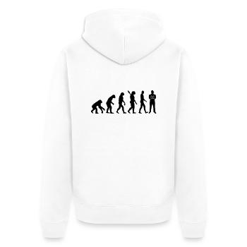 Security - Unisex Premium Organic Zip Hoodie - white - Back - Thijin (182cm)