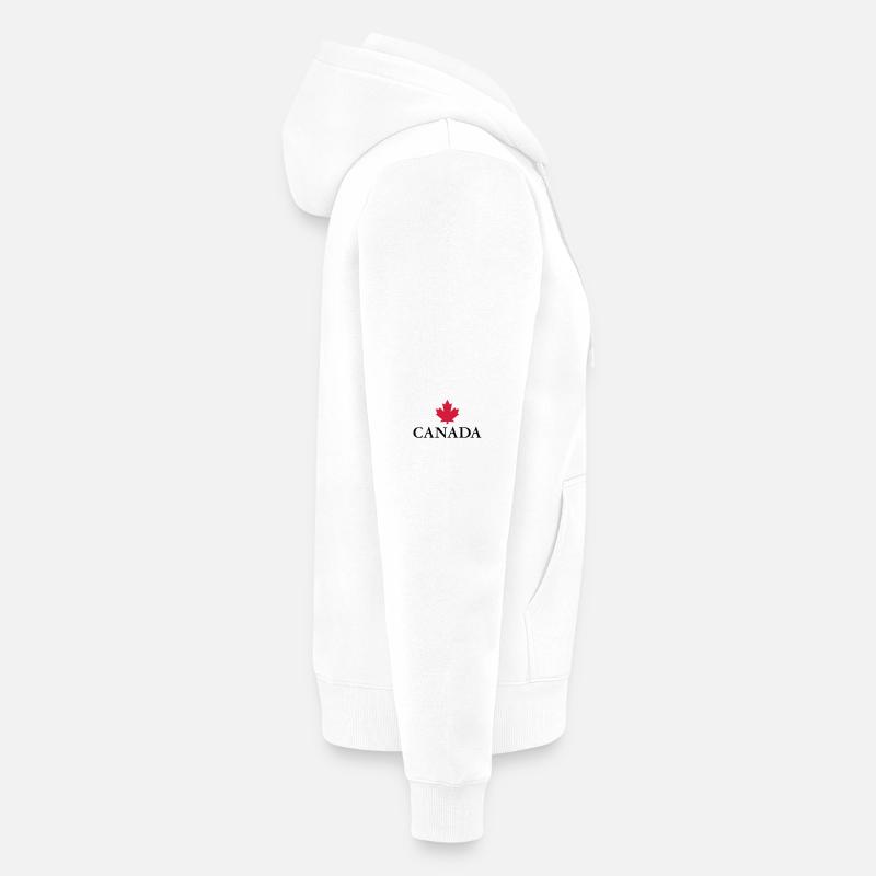 Canada Ottawa Ahorn Maple Leaf Kanada Amerika Unisex Premium Bio Zip Hoodie