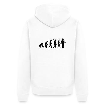 Imker - Unisex Premium Bio Zip Hoodie - Weiß - Hinten - Thijin (182cm)