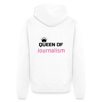 Journalist / Journalismus / Zeitung / Reporter - Unisex Premium Bio Zip Hoodie - Weiß - Hinten - Thijin (182cm)