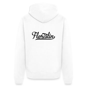 Floristin - Unisex Premium Bio Zip Hoodie - Weiß - Hinten - Thijin (182cm)