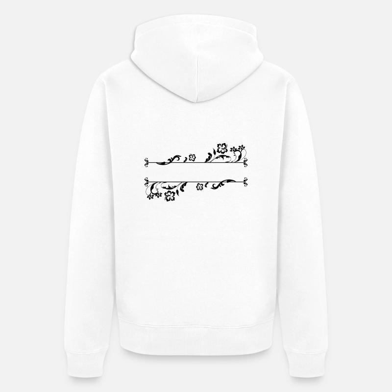 Namen oder Zahlen - Unisex Premium Bio Zip Hoodie - Weiß