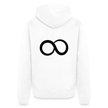 Infinity symbol Endless Love Infinitude Vector - Unisex Premium Organic Zip Hoodie - white - Back - Thijin (182cm)