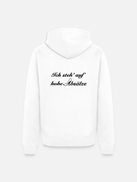 hohe Absätze - Unisex Premium Bio Zip Hoodie - Weiß