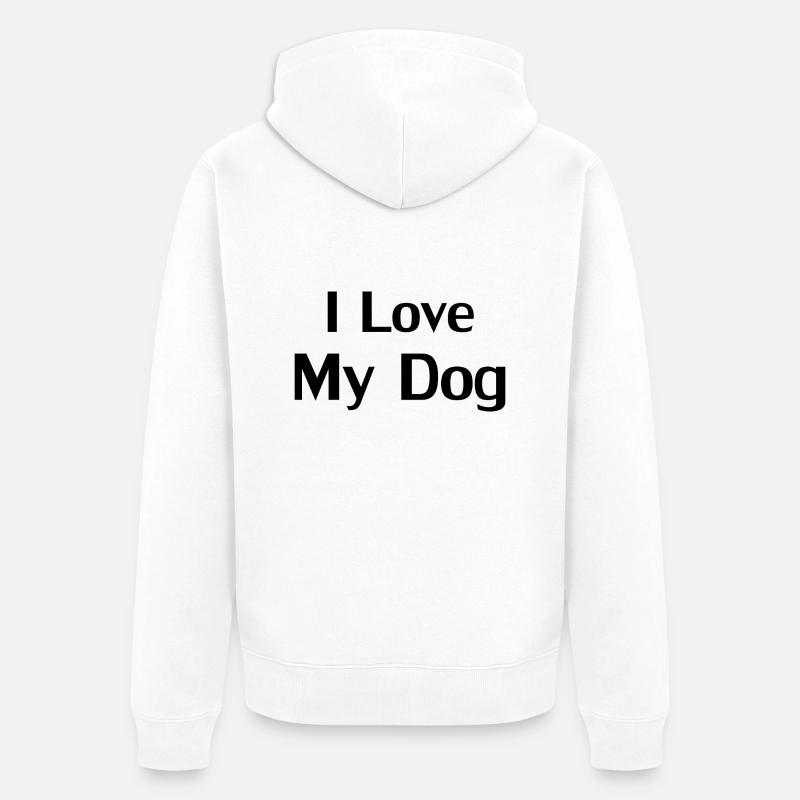 Chien Hund - Veste à capuche bio Premium Unisexe - blanc