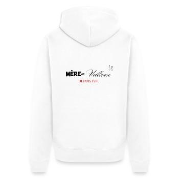 Mère veilleuse depuis 1981 - Veste à capuche bio Premium Unisexe - blanc - Dos - Thijin (182cm)