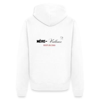 Mère veilleuse depuis 2016 - Veste à capuche bio Premium Unisexe - blanc - Dos - Thijin (182cm)