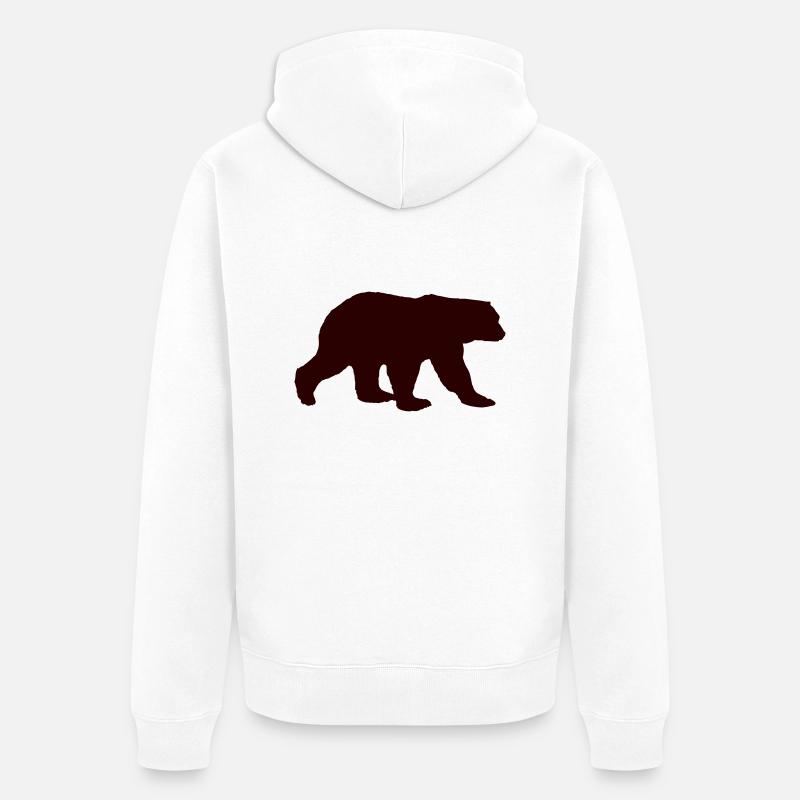 ours - Veste à capuche bio Premium Unisexe - blanc