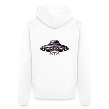OVNI - Veste à capuche bio Premium Unisexe - blanc - Dos - Thijin (182cm)