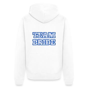 Team bridle chinoiserie blue - Unisex Premium Organic Zip Hoodie - white - Back - Thijin (182cm)