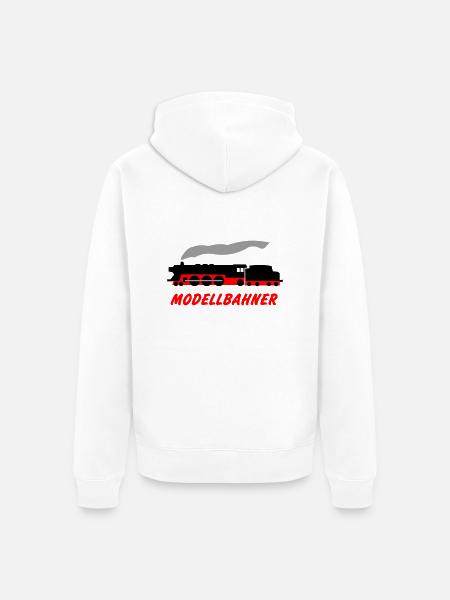 Modellbahner - Unisex Premium Bio Zip Hoodie - Weiß