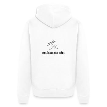 Molécule Chirale - Veste à capuche bio Premium Unisexe - blanc - Dos - Thijin (182cm)