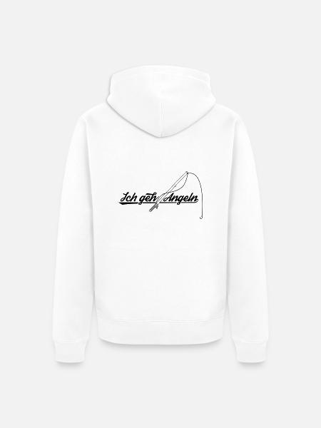 Angeln / Fischen - Unisex Premium Bio Zip Hoodie - Weiß
