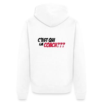 LA COACH - Veste à capuche bio Premium Unisexe - blanc - Dos - Thijin (182cm)