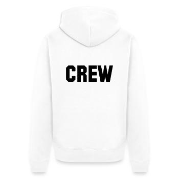 crew - Unisex Premium Bio Zip Hoodie - Weiß - Hinten - Thijin (182cm)