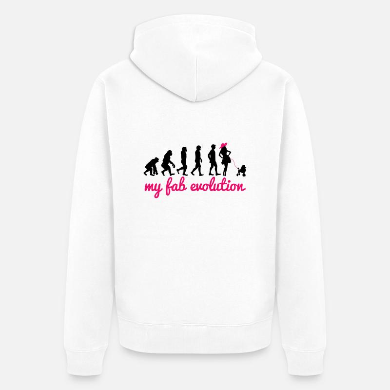 Chien / Caniche: My Fab Evolution - Veste à capuche bio Premium Unisexe - blanc