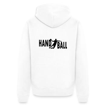 Handball player - Unisex Premium Organic Zip Hoodie - white - Back - Thijin (182cm)