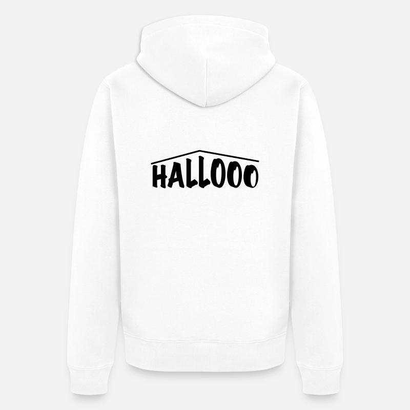 hallooo - Veste à capuche bio Premium Unisexe - blanc