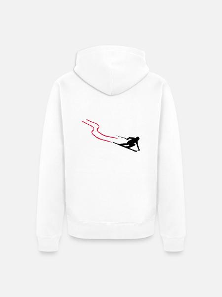 ski - Unisex Premium Bio Zip Hoodie - Weiß