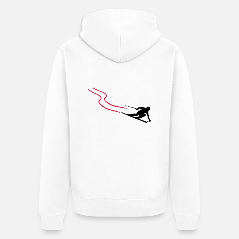 ski - Veste à capuche bio Premium Unisexe - blanc