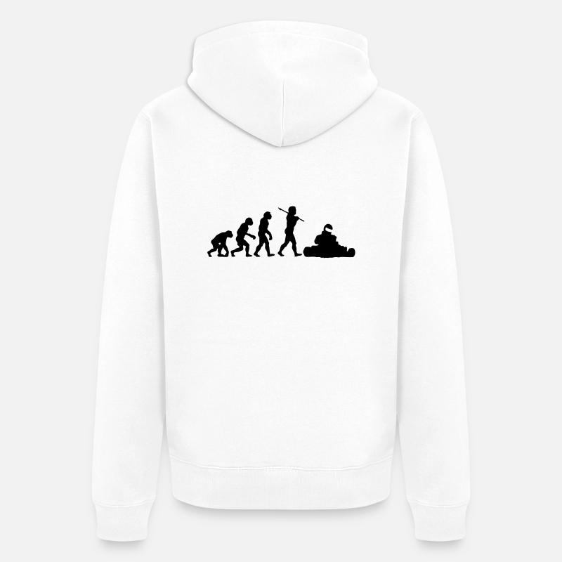 Karting Evolution - Unisex Premium Bio Zip Hoodie - Weiß