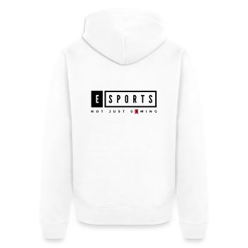 esports gaming - Unisex Premium Bio Zip Hoodie - Weiß - Hinten - Thijin (182cm)