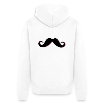 Funky Mustache - Veste à capuche bio Premium Unisexe - blanc - Dos - Thijin (182cm)