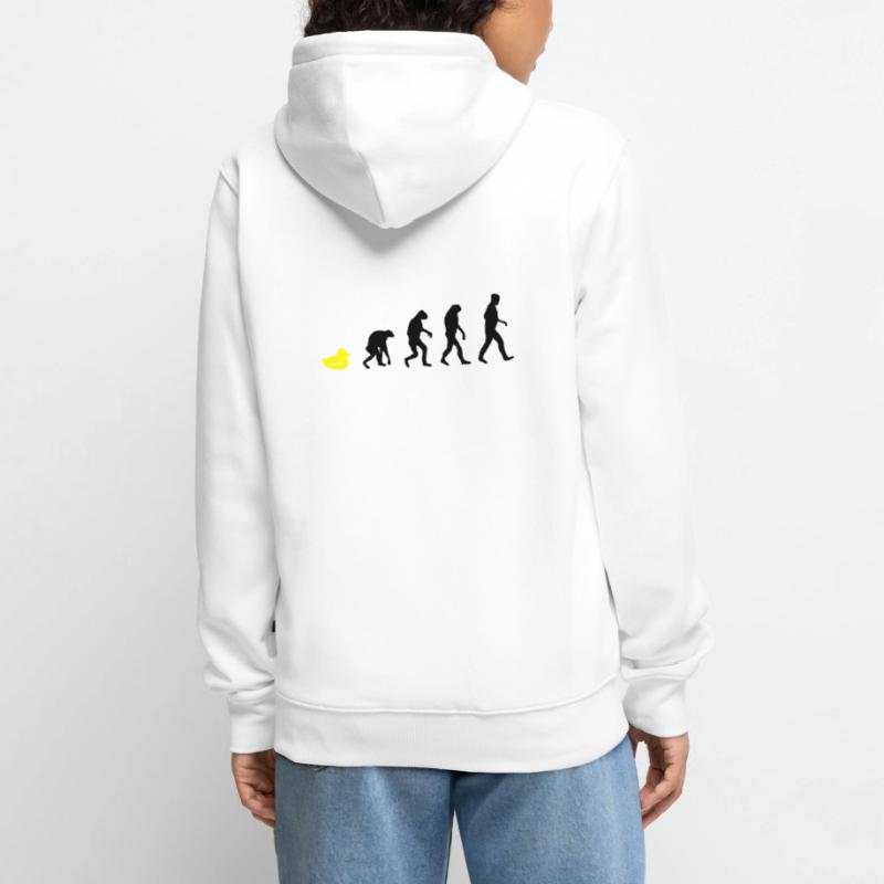 quietsche entchen evolution Unisex Premium Bio Zip Hoodie