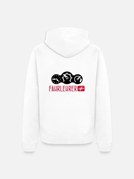 Driving instructor - Unisex Premium Organic Zip Hoodie - white