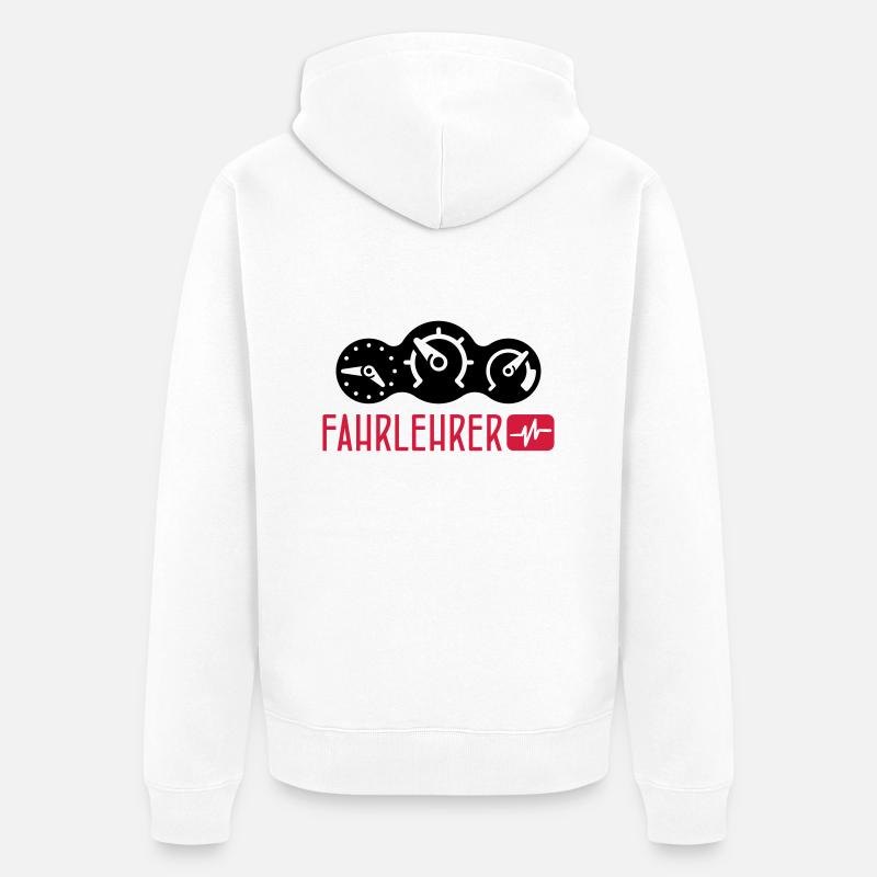 Instructeur de conduite - Veste à capuche bio Premium Unisexe - blanc