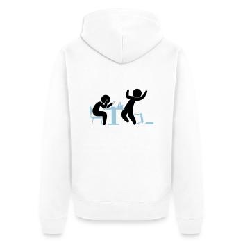 A poker player wins a game - Unisex Premium Organic Zip Hoodie - white - Back - Thijin (182cm)
