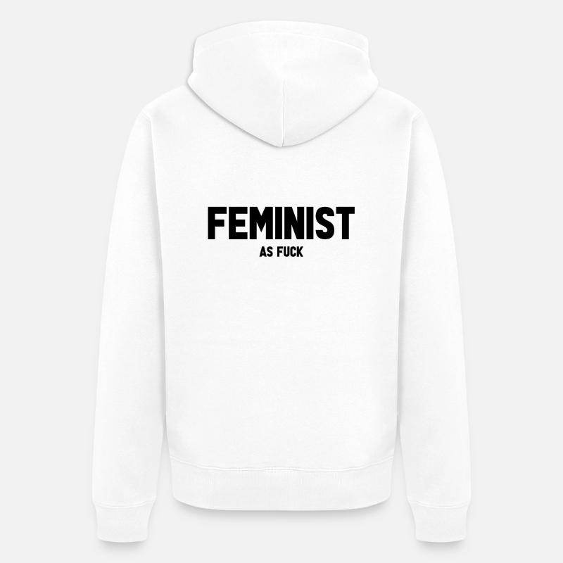 Féministe comme de la baise - Veste à capuche bio Premium Unisexe - blanc