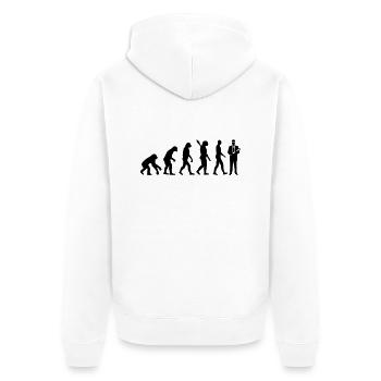 Ingenieur - Unisex Premium Bio Zip Hoodie - Weiß - Hinten - Thijin (182cm)