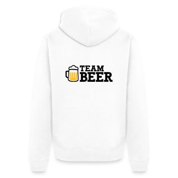 Team Beer - Veste à capuche bio Premium Unisexe - blanc - Dos - Thijin (182cm)